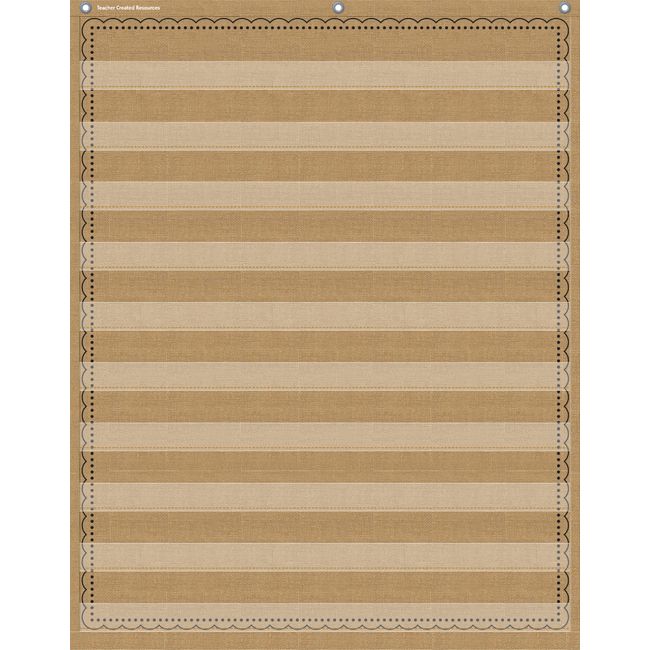 Burlap 10 Pocket Pocket Chart (34" x 44")