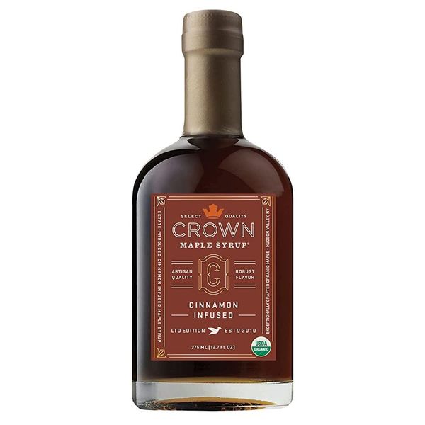 Crown Maple Cinnamon Infused Maple Syrup 370ml12.7oz Pancake Flavored Cocktail Sticky Bun Waffle Certified