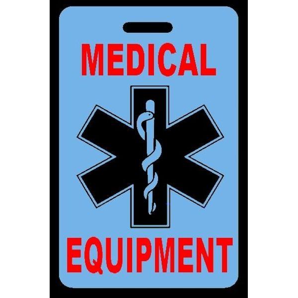 Sky Blue Medical Equipment Bag Tag