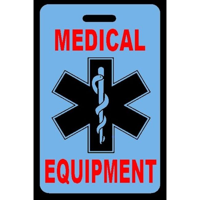 Sky Blue Medical Equipment Bag Tag