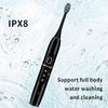 kingheroes Electric Toothbrush Set, Sonic Toothbrush with 4 Modes, 42000 VPM Motor, One Charge for 60 Days, Comes with 8 Brush Heads & Travel Case (Black)