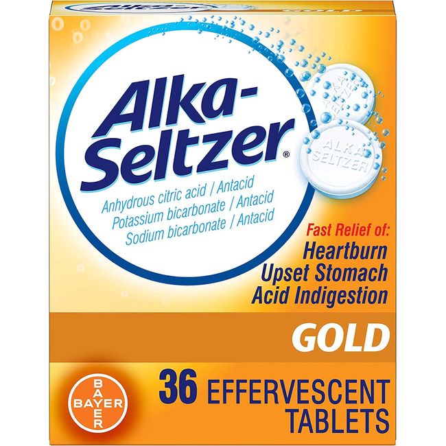 Alka-Seltzer Effervescent Gold - 36 Tablets