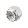 sourcing map 3/8-16 UNC Nylon Insert Hex Lock Nuts, 304 Stainless Steel, Plain Finish, 10pcs