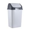 Superio Large Kitchen  Swing Top Trash Can - 13 Gallon, White Smoke
