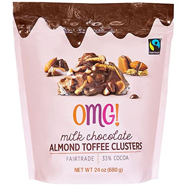 OMG! Milk Chocolate Almond Toffee Clusters 24 oz. (Pack of 2)