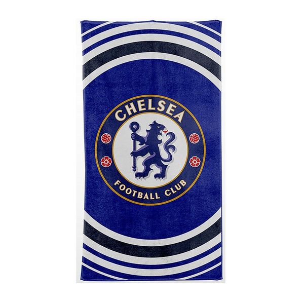 Chelsea FC Official Beach Towel Pulse Design (One Size) (Blue)