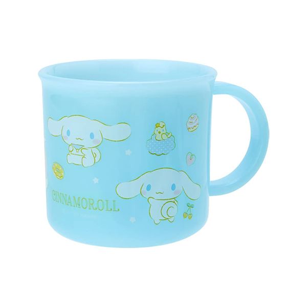 Sanrio 880736 Children's Plastic Cup 6.8 fl oz (200 ml), Microwave, Dishwasher, Dishwasher Safe, Dryer Safe, Made in Japan, Includes Name Sticker, Cinnamon Cinnamoroll Character