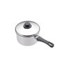 KitchenCraft Extra Deep Induction Saucepan with Lid, 12cm Stainless Steel Pan, Silver