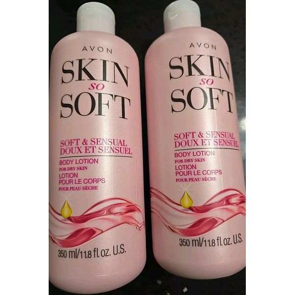 2 Avon Skin So Soft Soft & Sensual Body Lotions For Dry Skin 11.8 Oz
