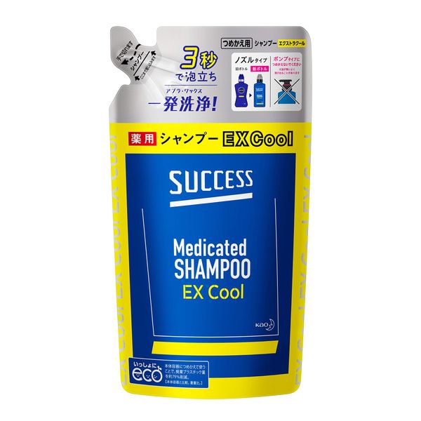 Success Medicated Shampoo, Extra Cool, Refill, 11.2 fl oz (320 ml), Abra, Wax Odor, Single Wash Shampoo, Aqua Citrus Scent Refill