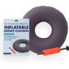 Dr. Frederick's Original Donut Pillow - 18" Inflatable Donut Cushion for Tailbone Pain Relief - Seat Cushion for Hemorrhoids, Bed Sores, Prostatitis - Portable for Travel, Home, Office, & Car