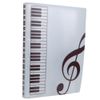 A4 Size Music Sheet File Folder A4 Size Documents Holder Storage Folder 40 Pockets (G Clef-White)