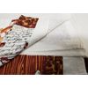 3 pc Towels Set, 2 Polycotton & 1 Microfiber, COFFEE CUP, FLOWER & BEANS,Sunrise