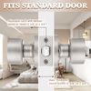 knobelite 2 Pack Satin Nickel Door Knob Privacy Function Keyless Lock Interior Round Door Lock, Flat Door Knobs for Bedroom/Bathroom