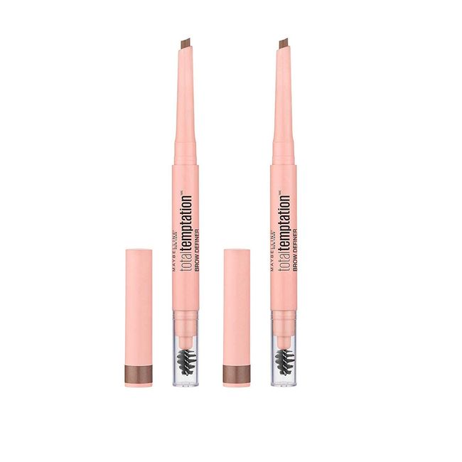 Maybelline Total Temptation Eyebrow Definer Pencil, Soft Brown, 2 Count