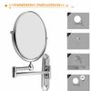 10X Magnifying Wall Mounted Makeup Mirror 8" Double Sided Vanity Bathroom Mirror