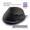 zelotes Wired Mouse for Computer,3200DPI,6 Buttons LED USB Optical Ergonomic Mouse,Vertical Mouse,Corded Mouse for Laptop,PC,Mac,Black