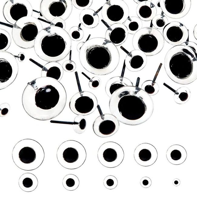 TOAOB 100-Piece Brown Glass Eyes Kit 3mm to 12mm Various Sizes Craft Needle Felt Bear Doll Decoy Sew 4432924027