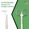 Knowles Bandage Scissors, 5.5", Straight, Economy