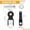 Partuto 2 Pcs 5cm Universal Shock Absorber Height Extension - Metal Black