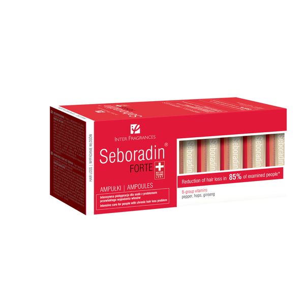 Seboradin Ampullen Gegen Haarausfall Haarverlust Haarverdünnung Haarwachstum Serum Für Frauen Männer Vitamine Natürliche Extrakte Haar Kopfhaut Pflege Haarserum Haarpflege 14 x 5,5 ml Forte