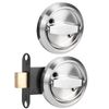 Double Sided Lock, Stainless Steel Door Lock for Bathroom Use(Silver (with Lock))