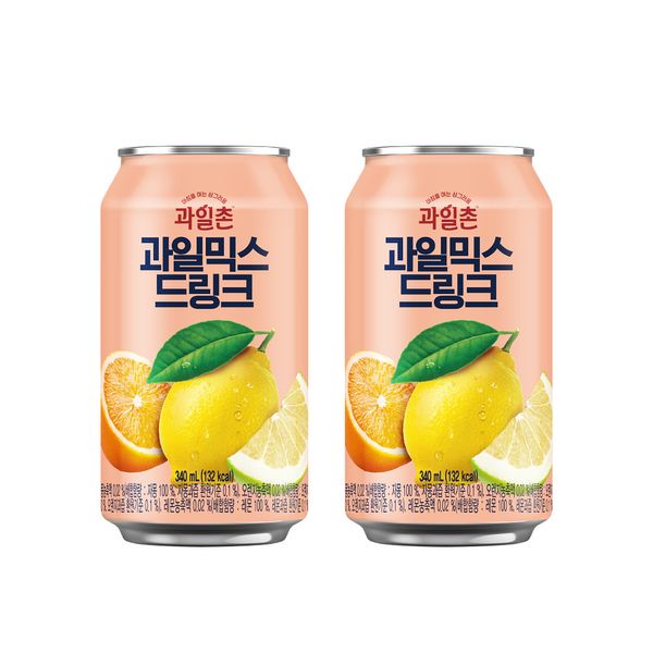 (Official) Fruit Village Fruit Mix Drink 340ml 24 packs