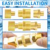 ChillWaves Brass Pipe Fitting, Reducer Hex Coupling 3/4" NPT Female x 1/2" NPT Female Thread Adapter(3-PACK)