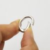 FUSSED 4pcs Metal 0 Ring Spring Open Wallet Make Snap Trigger 0 Ring Clip Key Ring Holder Wallet Hardware (Silver)