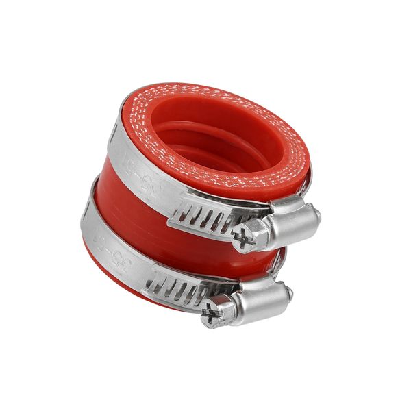 INFINAUTO 35mm ID Red Carburetor Adapter Intake Pipe Boot Interface - 1Pcs Durable Material Stylish Design
