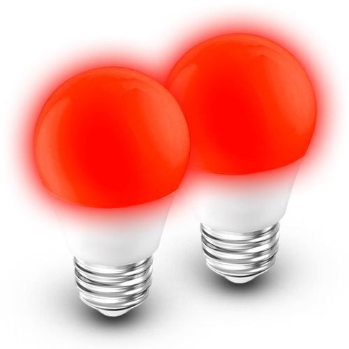 Red Light Bulbs for Sleep, 625nm Red Night Lighting 25w-40w Equivalent, Blue Light Blocking, 3W 300lm, E26 Medium Base for Bedroom Sleep, Mood, Outdoor Porch, Holiday Lighting, Non-Dimmable, 2Pack