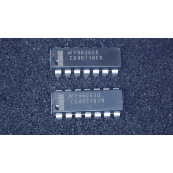 Quantity 2 - National Semiconductor CD4071BCN IC GATE OR/AND QUAD 2INP DIP14