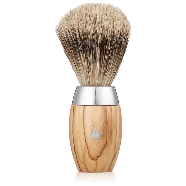 Müle KOSMO 281H870 Shaving Brush (Fine Badger) Olive Wood