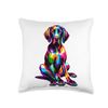 Colorful Pop Art German Shorthaired Pointer Dog GSP Throw Pillow