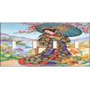 Four Switch Plate - Oriental Woman
