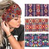 Fashband Boho Wide Headbands Elastic Head Wrap Flower Yoga Hair Bands Vintage Headscarfs for Women and Girls (Pack of 3)