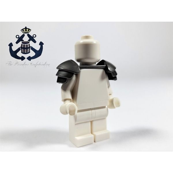 LEGO Castle Pearl Gray Armor Shoulder Pads 37614 For Black Falcon Minifigure