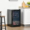 34" Wine Beverage Cooler Refrigerator w/ 33 Bottle Capacity & LCD Screen, Black