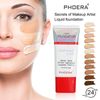 Glamza Phoera Foundation Full Coverage Makeup Set - 24hr Long Lasting Oil Control - Same Foundation Smarter Packaging - Inc x6 30ml Foundation & Silicone Blender Sponge (108 Tan)