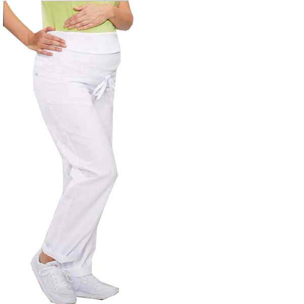 Whitewear Linda Maternity Trousers Cotton Trousers, White