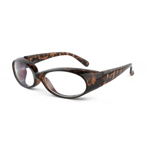 FEEL LIFE FI7007 Pollen Protection Glasses, Blue Light Reduction, UV Protection, Brown Demi × Clear