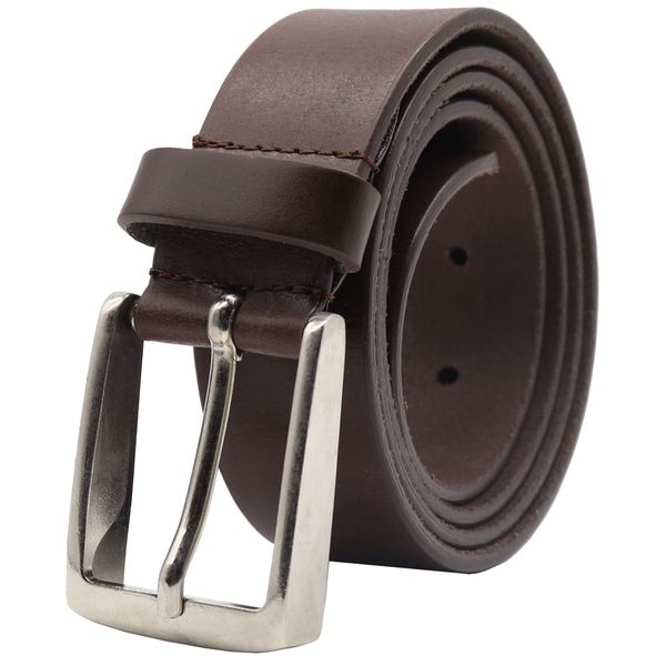 PELLE TORO Adventurer Mens Belt Leather, Handmade Belt for Men, Work Casual Leather Belt in Mens Gift Box, Trouser Sizes 32in - 36in, Brown