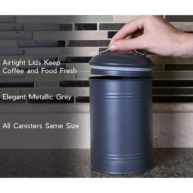 Kitchen Canister Set With Airtight Lid Storage, Store Coffee