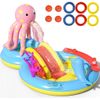 Kiddie Pool Ocean Animal Inflatable Play Center with Slide Sprayer