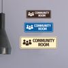 Standard Community Room Sign (Black) - Large