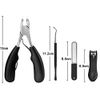 Hexint 4pcs Toenail Clippers for Thick or Ingrown Toenails Stainless Steel Podiatrist Tool Strong Big Hard Nails Scissors Clipper Lifter File Kit