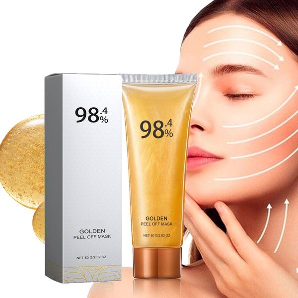 Gold Foli Peel-Off Mask,98% Goldfolien-Peel-Off-Maske,Gesichtsmaske Gold Peel Off Mask,Peel-Off Anti-Wrinkle Whiten Mask,Peel-Off Anti-Falten Whiten Maske,Lifting Straffende Masken