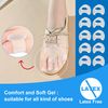 Hoogoo Pinky Toe Separators, Translucent Gel Toe Protector Spreader Small Silicone Toe Spacers, Cushions for Curled Overlapping Separate Toe Correct