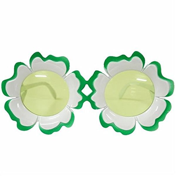 Pretty Coloured Green & White Sunflower Sunglasses