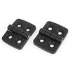 sourcing map 2 Pcs Black Single Metal Axle Plastic Wardrobe Door Hinge